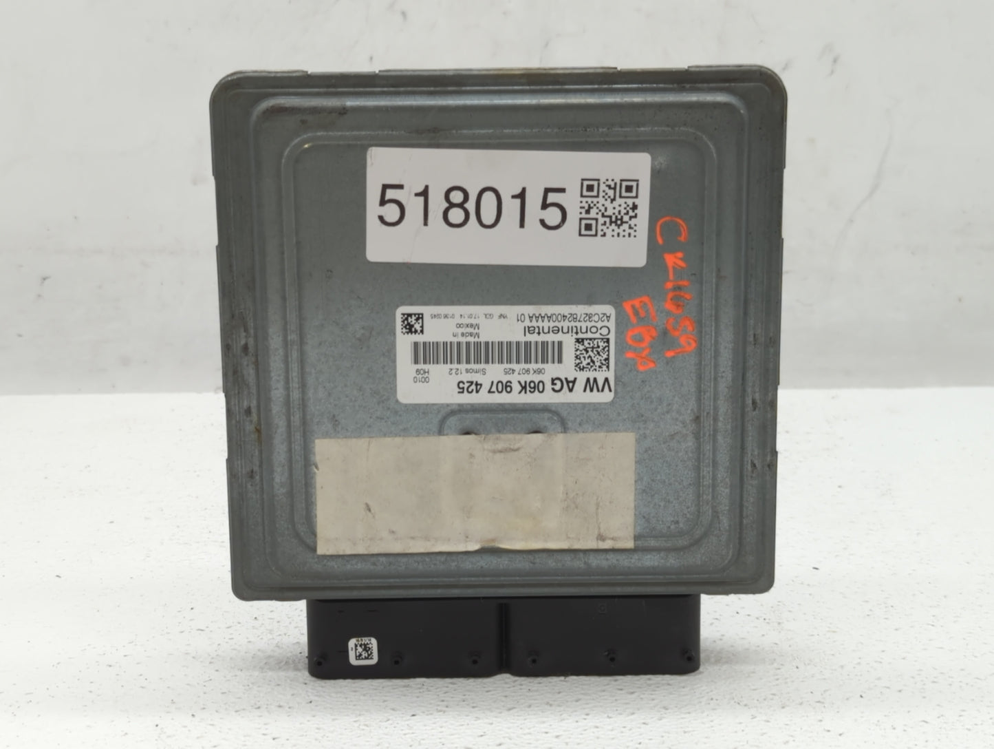 2014 Volkswagen Jetta PCM Engine Control Computer ECU ECM PCU OEM P/N:06K 906 070 F 06K 907 425, 06K 906 070 C Fits OEM Used