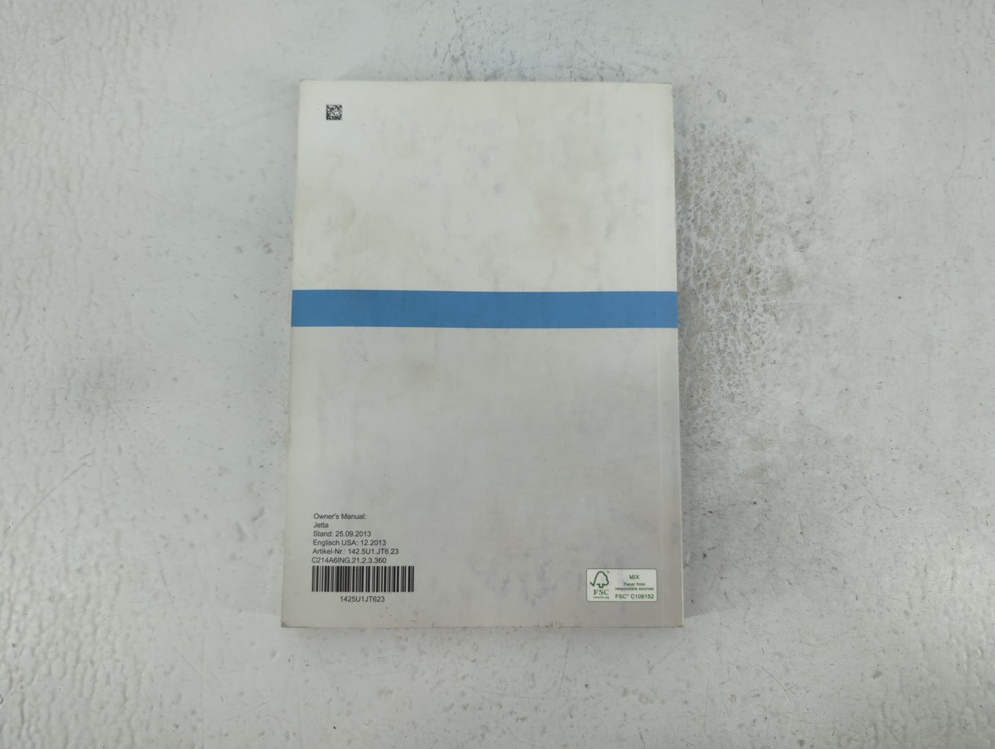 2014 Volkswagen Jetta Owners Manual Book Guide P/N:1425U1JT623 OEM Used Auto Parts - Oemusedautoparts1.com