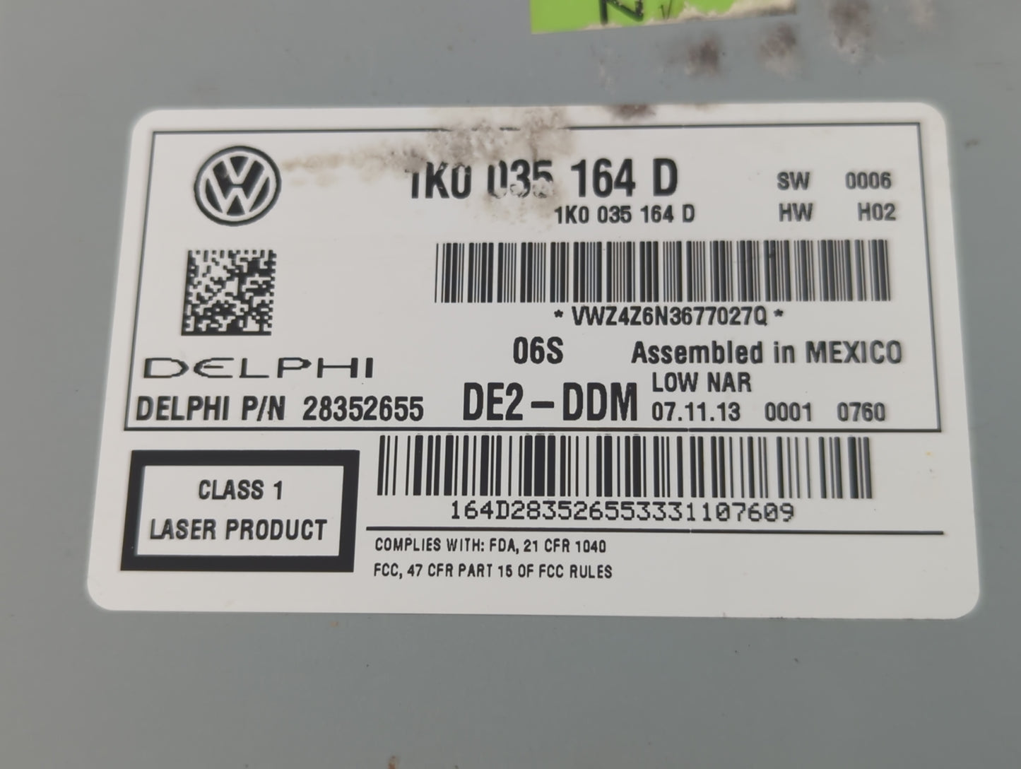 2011-2014 Volkswagen Jetta Am Fm Cd Player Radio Receiver - Oemusedautoparts1.com