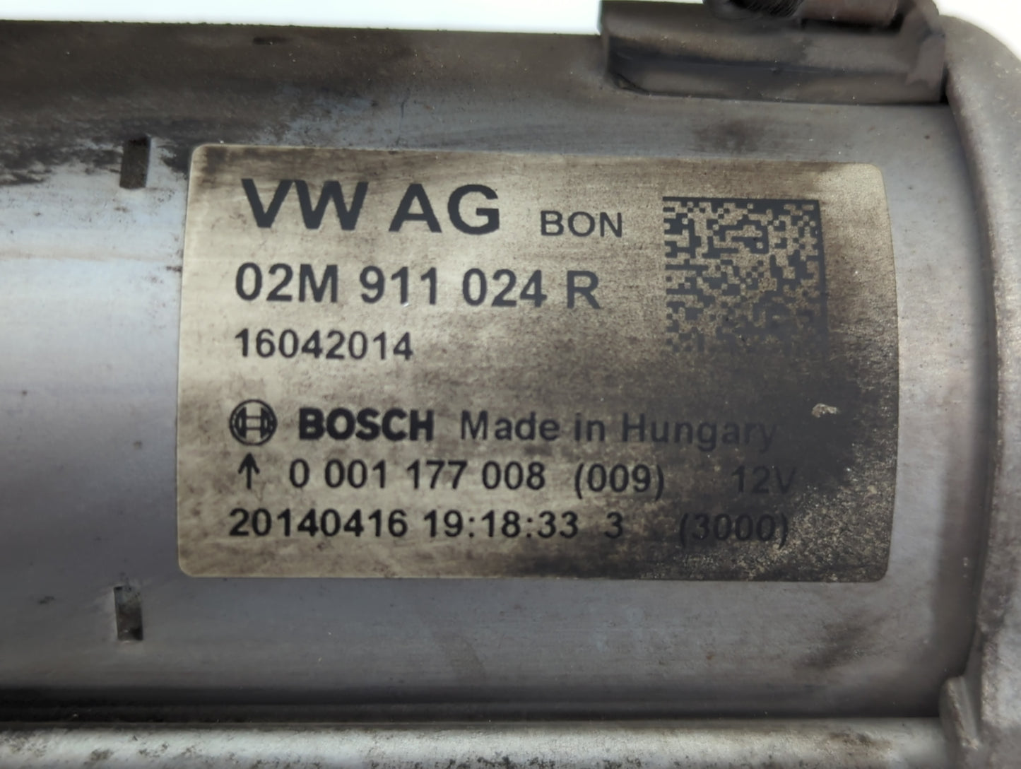 2014 Volkswagen Jetta Car Starter Motor Solenoid OEM P/N:02M 911 024 R Fits Fits 2015 2016 2017 2018 2019 2020 2021 2022 OEM