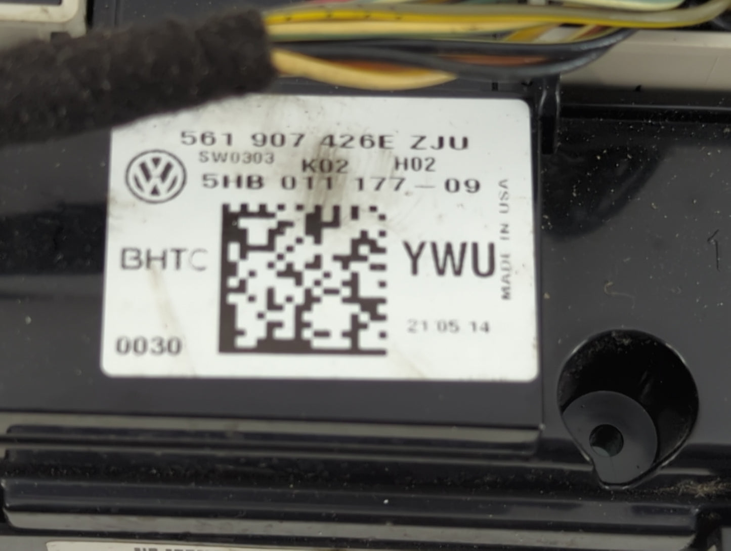 2013-2015 Volkswagen Passat Climate Control Module Temperature AC/Heater Replacement P/N:561 907 426E Fits Fits 2013 2014 20