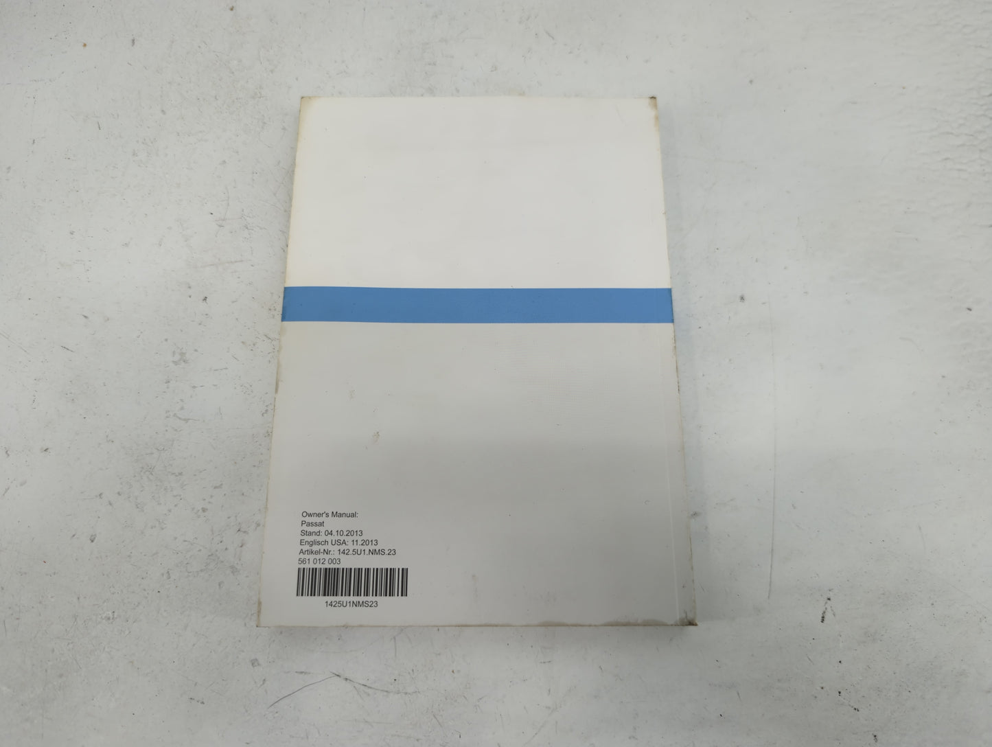 2014 Volkswagen Passat Owners Manual Book Guide P/N:561012003 OEM Used Auto Parts - Oemusedautoparts1.com