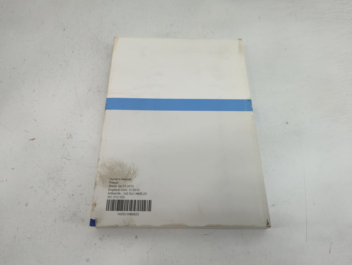 2014 Volkswagen Passat Owners Manual Book Guide P/N:561012003 1425U1NMS23 OEM Used Auto Parts - Oemusedautoparts1.com
