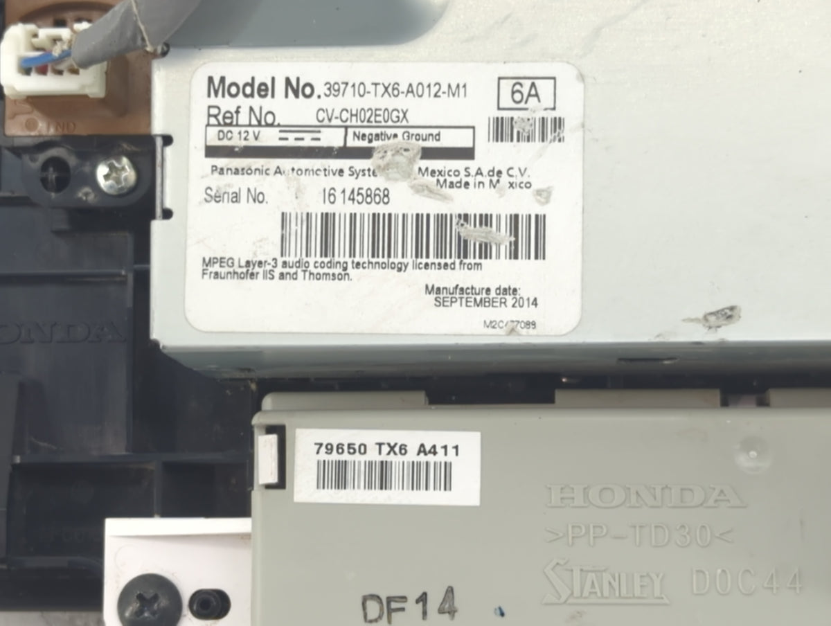 2013-2015 Acura Ilx Information Radio Display Screen 1387286 - Oemusedautoparts1.com