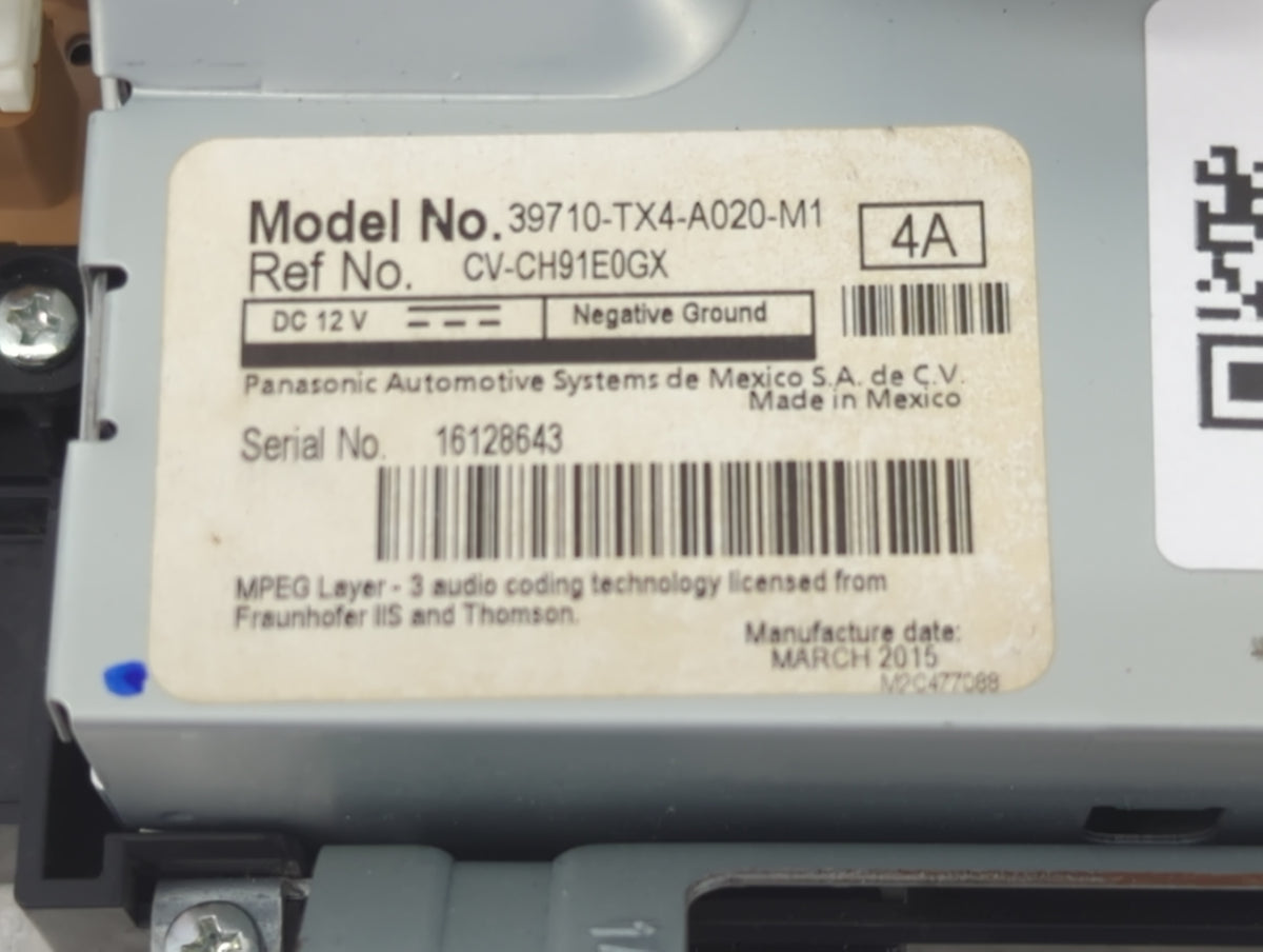 2013-2015 Acura Rdx Information Radio Display Screen 1468619 - Oemusedautoparts1.com