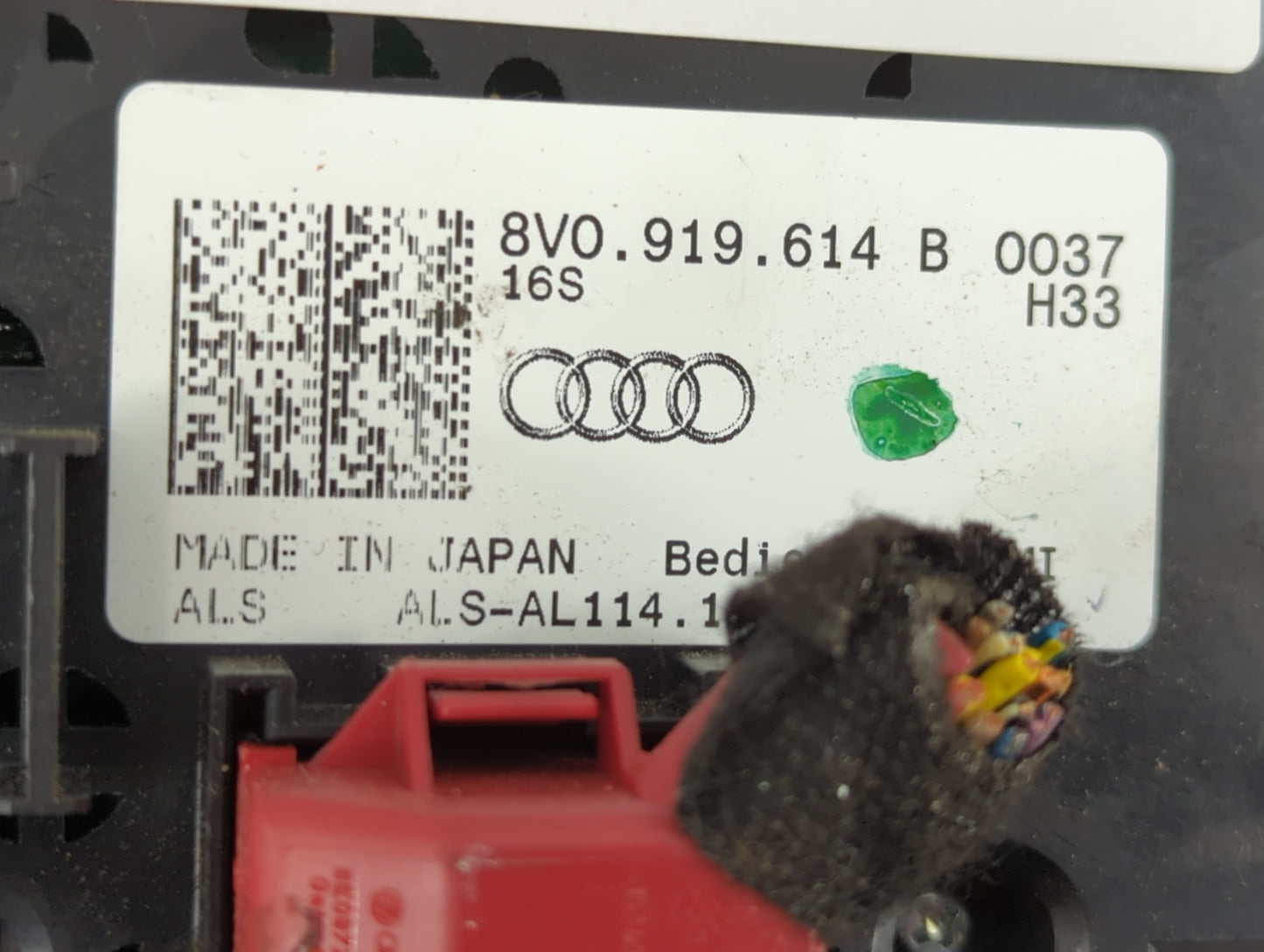 2015 Audi A3 Radio AM FM Cd Player Receiver Replacement P/N:8V0919614B Fits OEM Used Auto Parts - Oemusedautoparts1.com