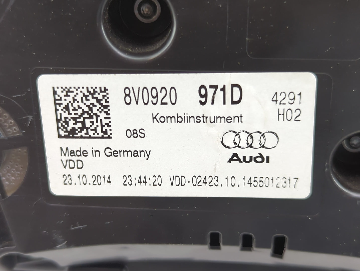 2015-2018 Audi A3 Instrument Cluster Speedometer Gauges P/N:8V0920971D Miles:26K Fits Fits 2015 2016 2017 2018 OEM Used Auto