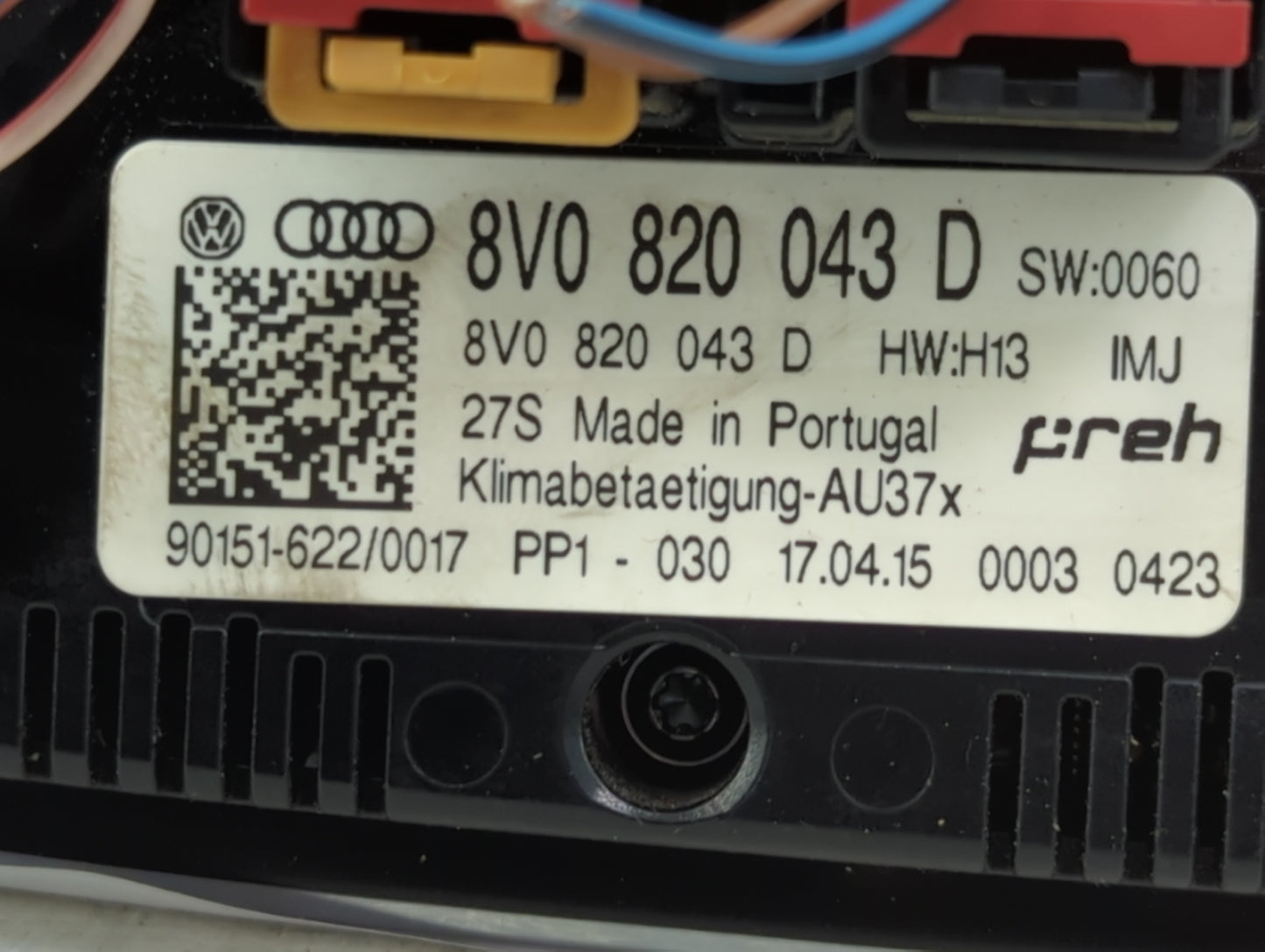 2015-2018 Audi A3 Climate Control Module Temperature AC/Heater Replacement P/N:8V0 820 043 D Fits Fits 2015 2016 2017 2018 O