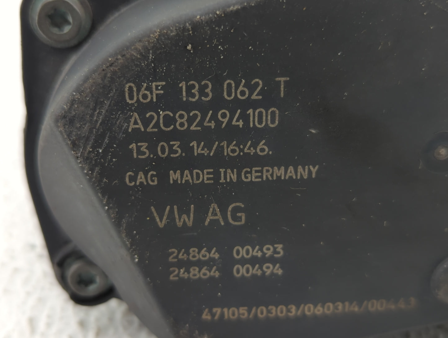 2006-2018 Audi A3 Throttle Body P/N:06F 133 062 T 06F 133 062 Q Fits OEM Used Auto Parts - Oemusedautoparts1.com