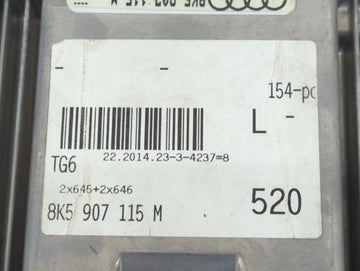 2014-2015 Audi A4 PCM Engine Control Computer ECU ECM PCU OEM P/N:0 261 S09 829 8K5 907 115 M Fits Fits 2014 2015 OEM Used Auto Parts