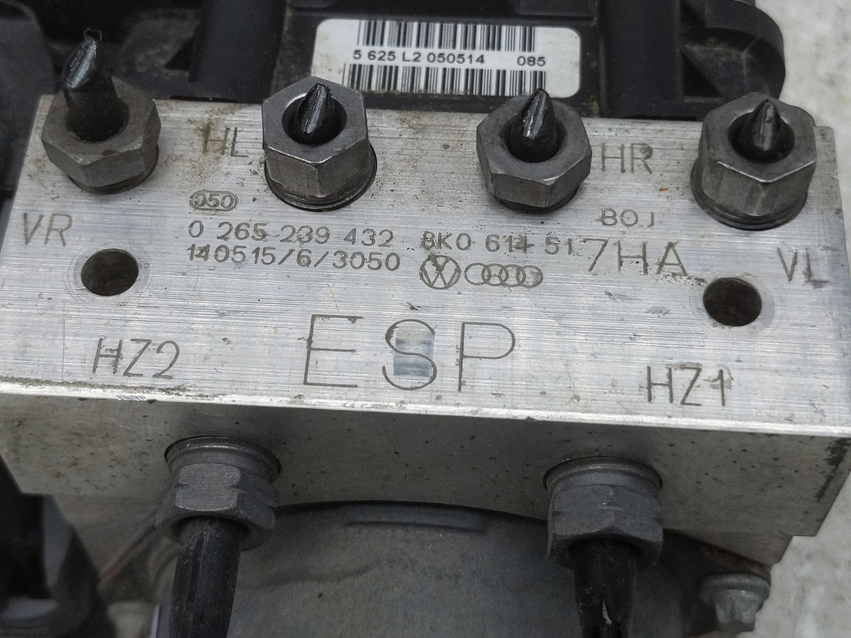 2014-2017 Audi A5 Anti-Lock Brake ABS Pump Module Actuator OEM P/N:0 265 239 432 8K0 614 517 HA Fits Fits 2014 2015 2016 201