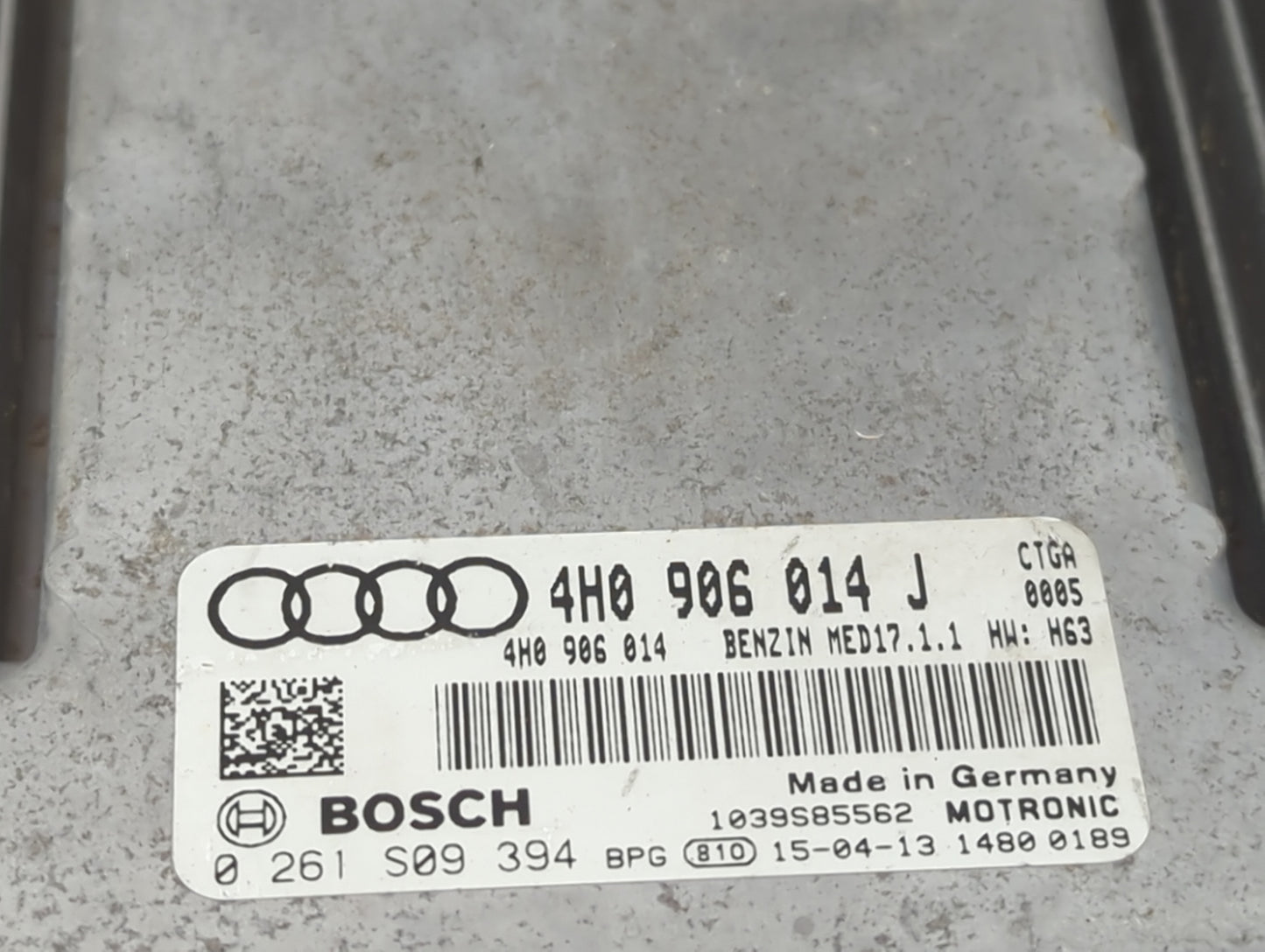 2015 Audi A8 PCM Engine Control Computer ECU ECM PCU OEM P/N:4H0906014J 4H0906014, 0261S09394, 1039S85562 Fits OEM Used Auto