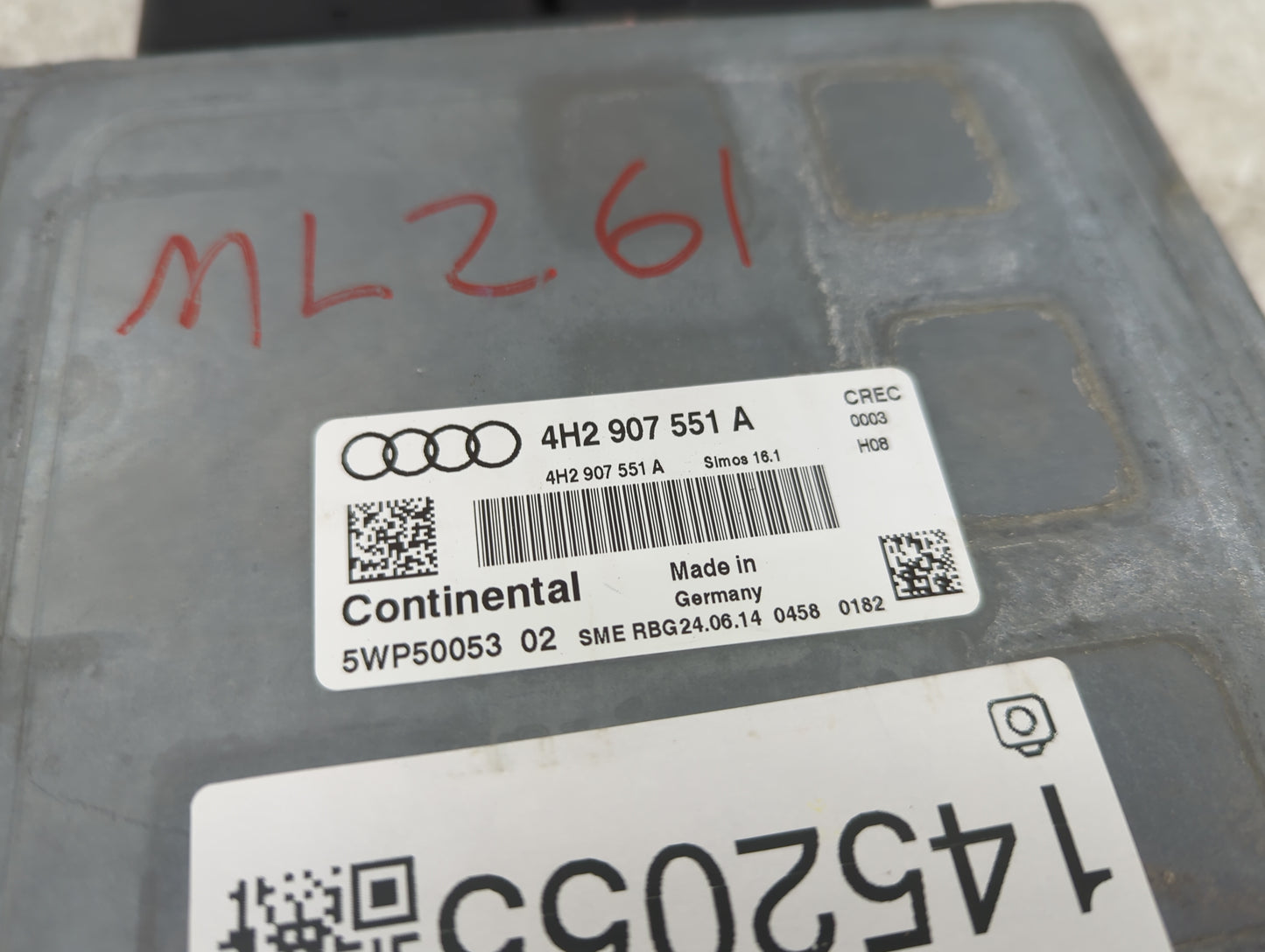 2015-2018 Audi A8 PCM Engine Control Computer ECU ECM PCU OEM P/N:4H2907551A 5WP5005302 Fits Fits 2015 2016 2017 2018 OEM Us