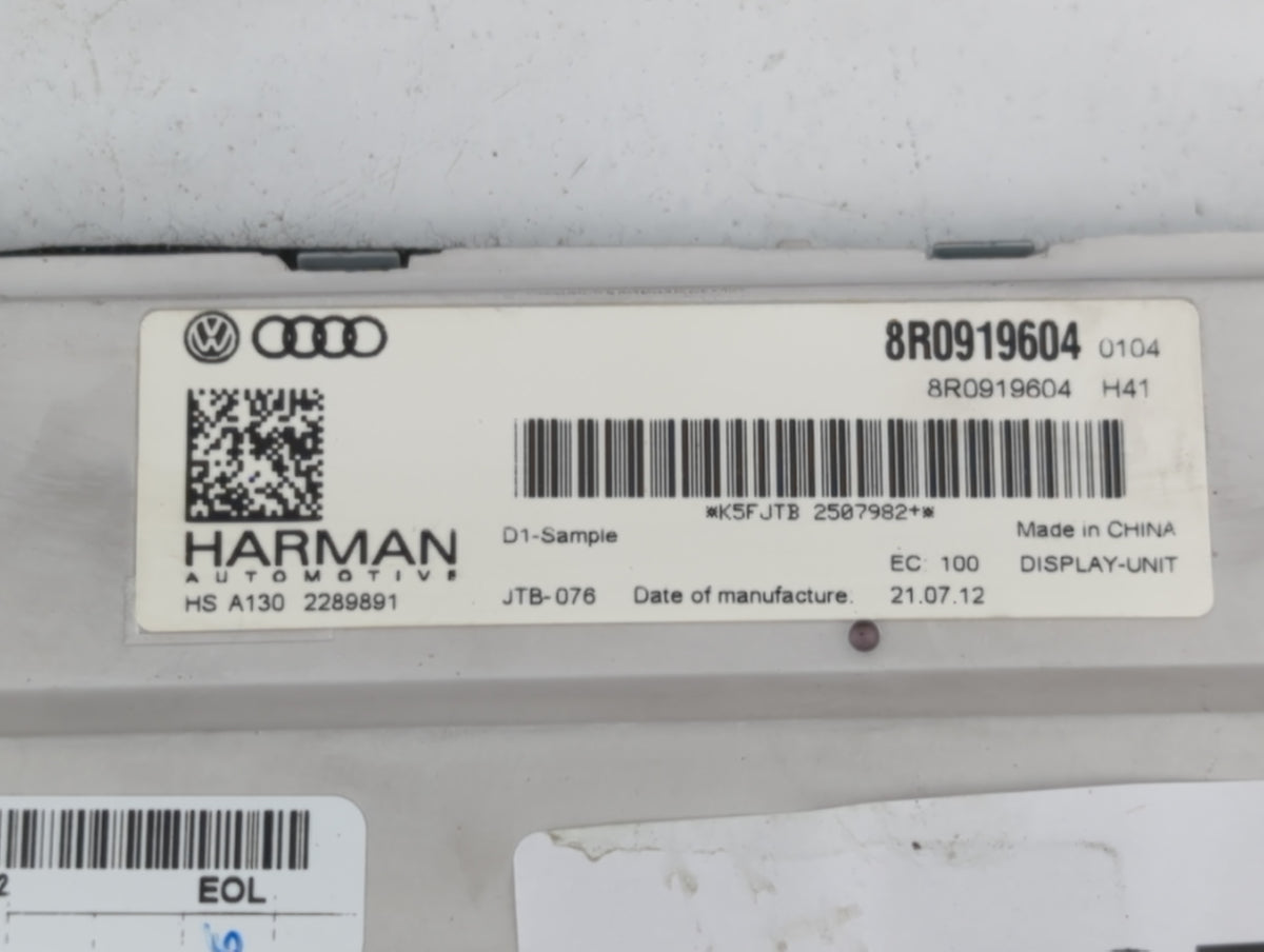 2013-2017 Audi Q5 Information Radio Display Screen 1092376 - Oemusedautoparts1.com