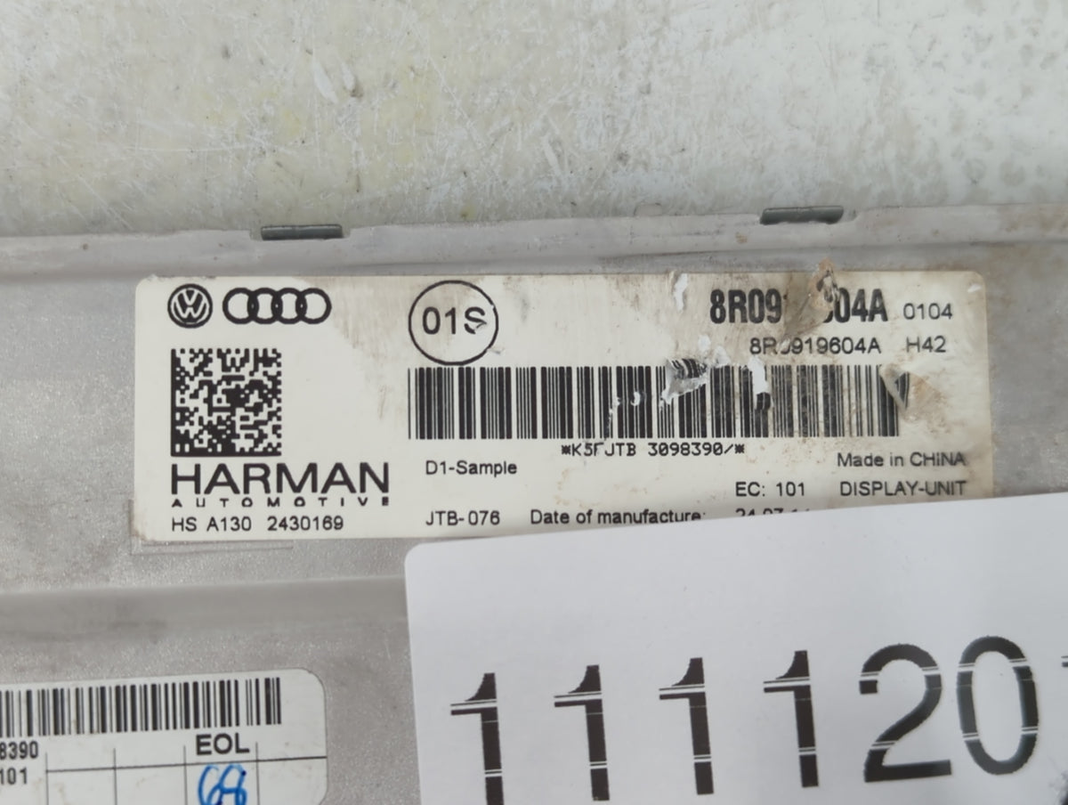 2013-2017 Audi Q5 Information Radio Display Screen 1111201 - Oemusedautoparts1.com