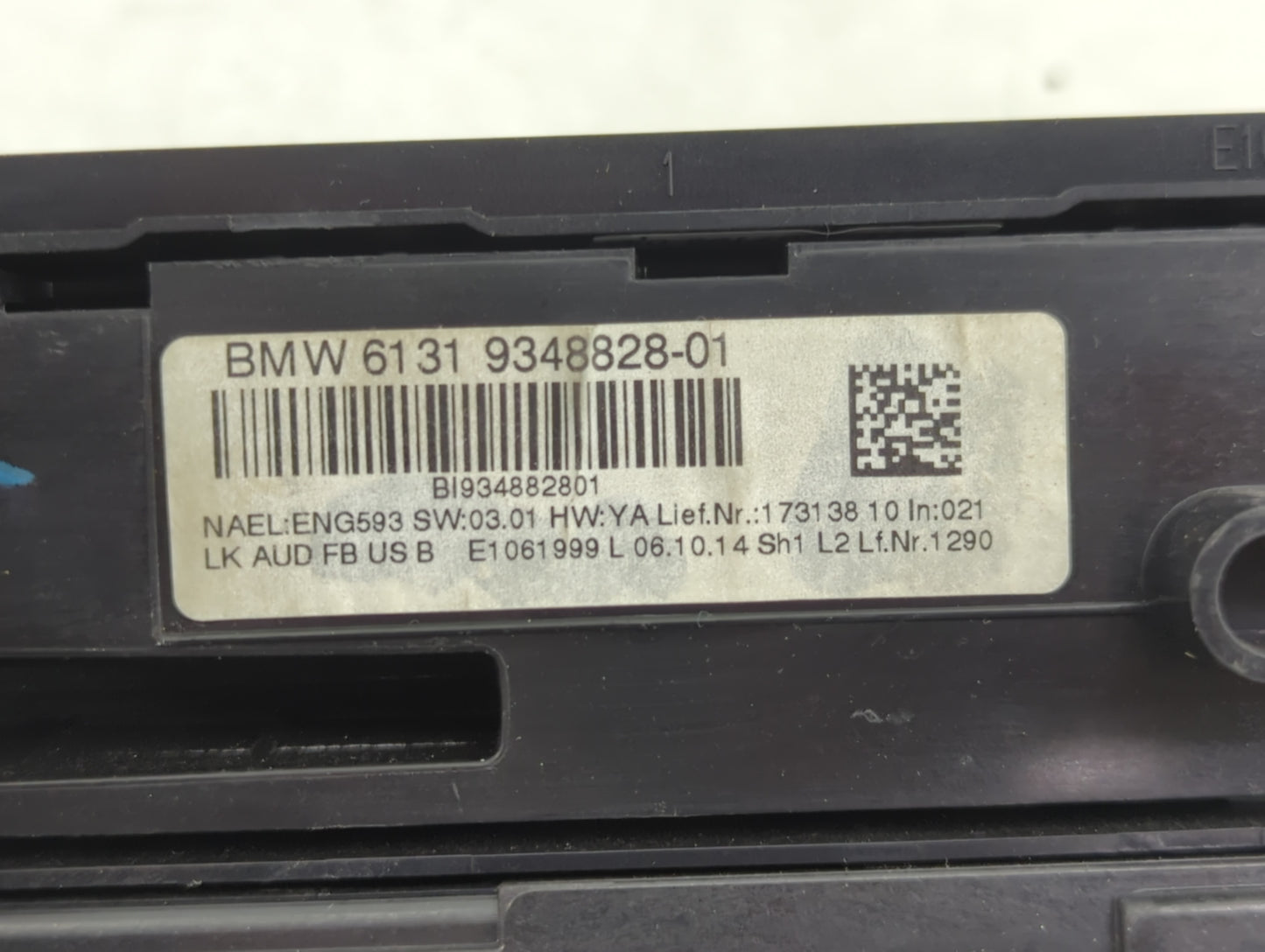 2014-2015 Bmw 328i Climate Control Module Temperature AC/Heater Replacement P/N:9348828-01 6131934882801 Fits Fits 2014 2015