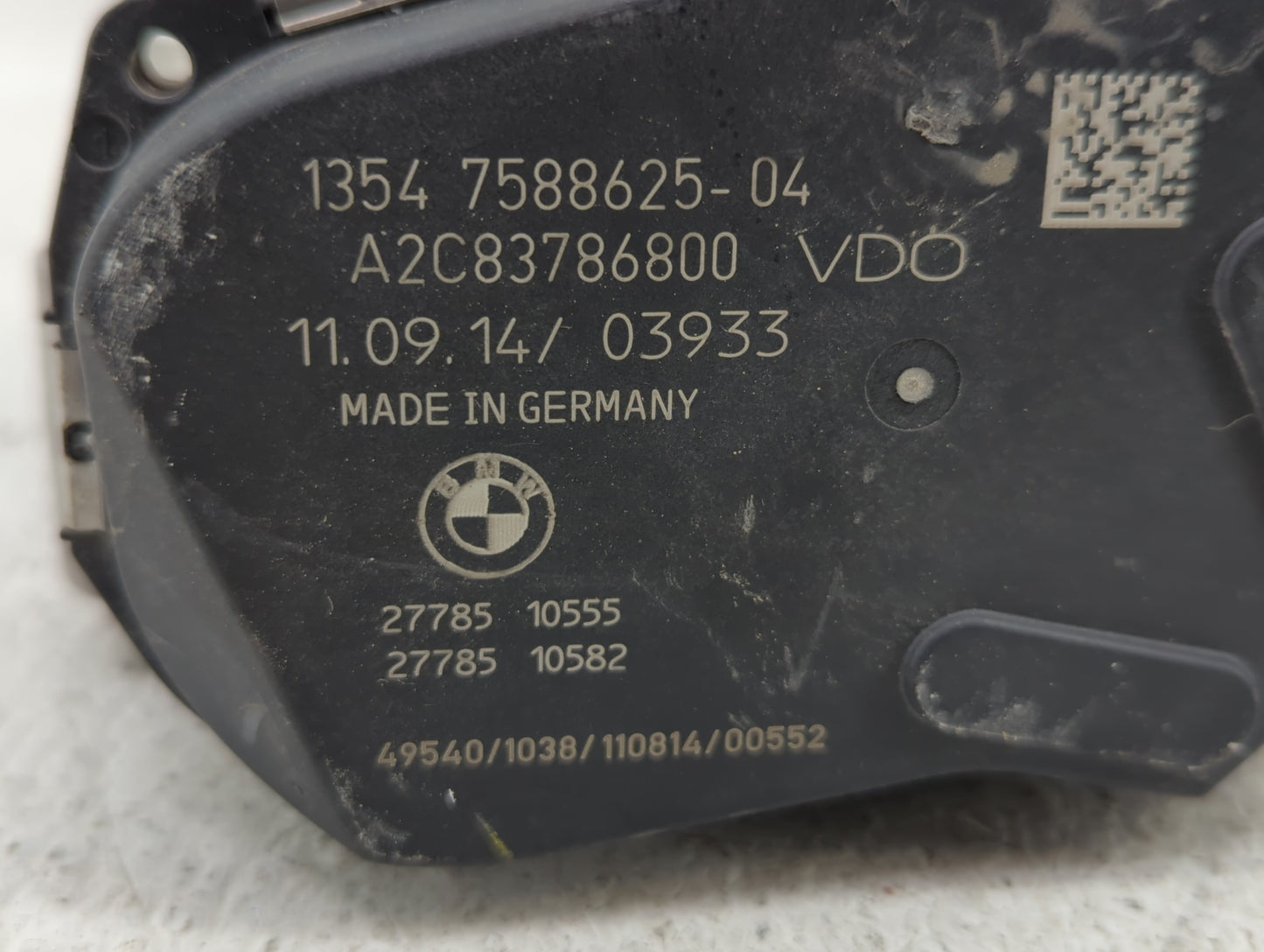 2012-2016 Bmw 328i Throttle Body P/N:A2C53355204 1354 7588625 Fits Fits 2012 2013 2014 2015 2016 2017 2018 OEM Used Auto Par