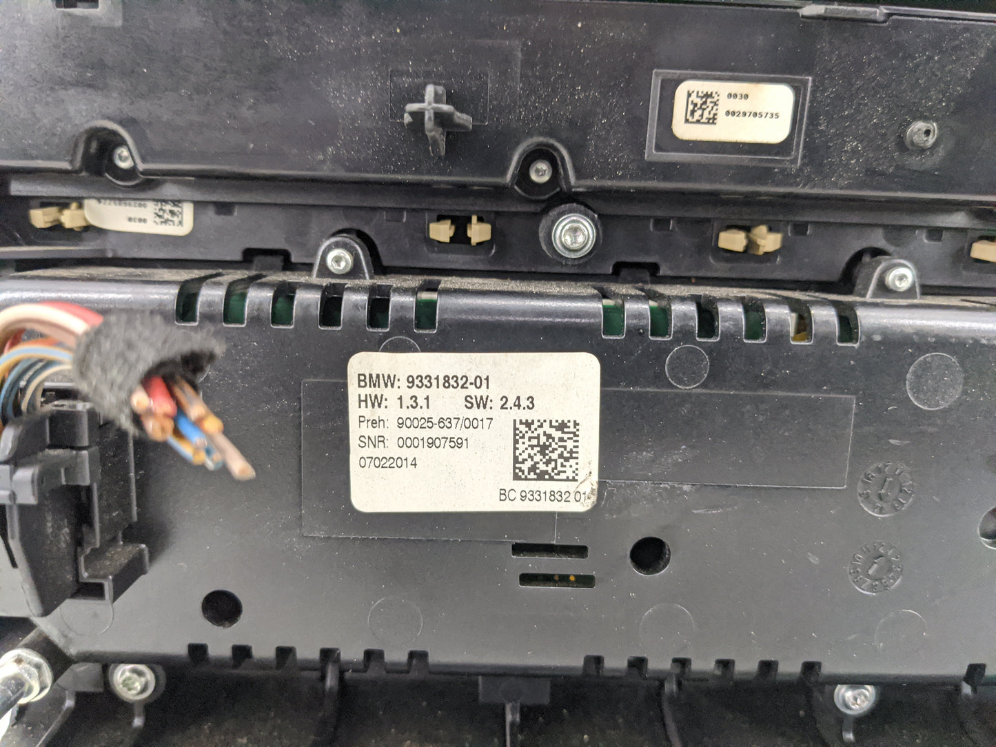 2011-2015 Bmw 528i Climate Control Module Temperature AC/Heater Replacement P/N:9331832-01 9353598-01 Fits OEM Used Auto Par