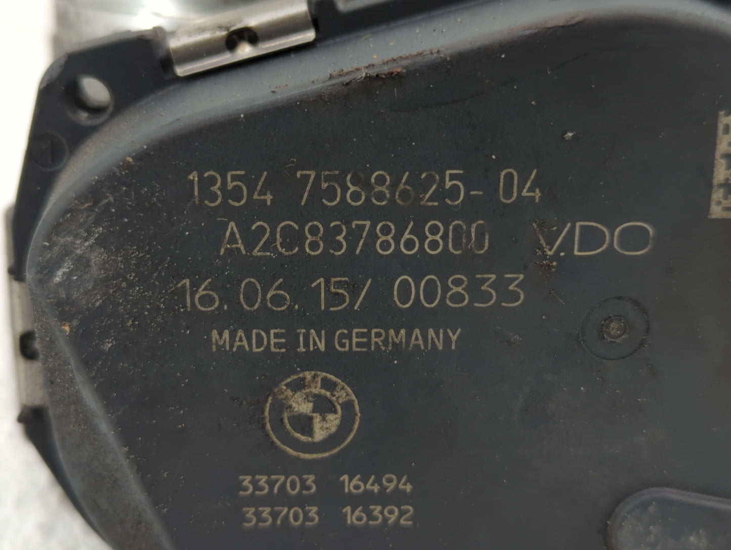 2012-2016 Bmw 528i Throttle Body P/N:1354 7588625-04 1354 7588625-03 Fits Fits 2012 2013 2014 2015 2016 2017 2018 OEM Used A