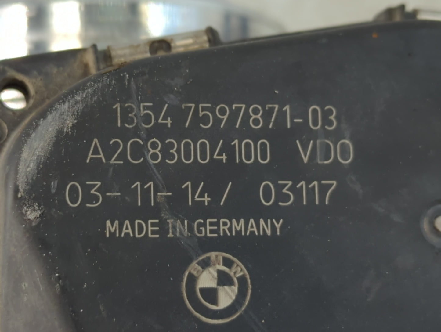 2011-2018 Bmw X5 Throttle Body P/N:1354 7597871-03 Fits Fits 2010 2011 2012 2013 2014 2015 2016 2017 2018 2019 2020 OEM Used