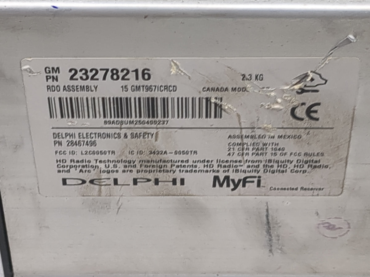 2015 Buick Enclave Radio AM FM Cd Player Receiver Replacement P/N:23278216 28467496, L2C0050TR, 3432A-0050TR Fits OEM Used A