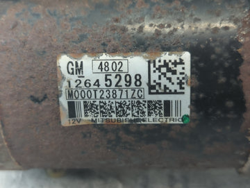 2008-2017 Buick Enclave Car Starter Motor Solenoid OEM P/N:M000T23871ZC 12645298 Fits OEM Used Auto Parts