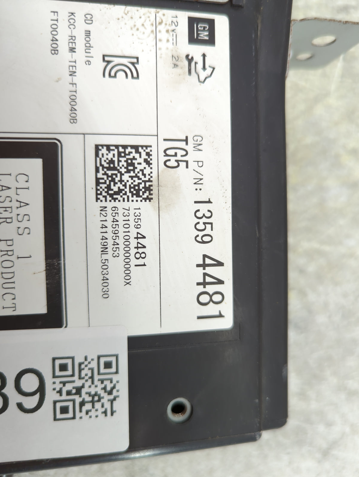 2015-2016 Buick Lacrosse Audio Cd Disc Player 1501339 - Oemusedautoparts1.com