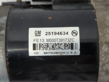 2011-2016 Chevrolet Cruze Car Starter Motor Solenoid OEM P/N:M000T39173ZC 25194634 Fits OEM Used Auto Parts
