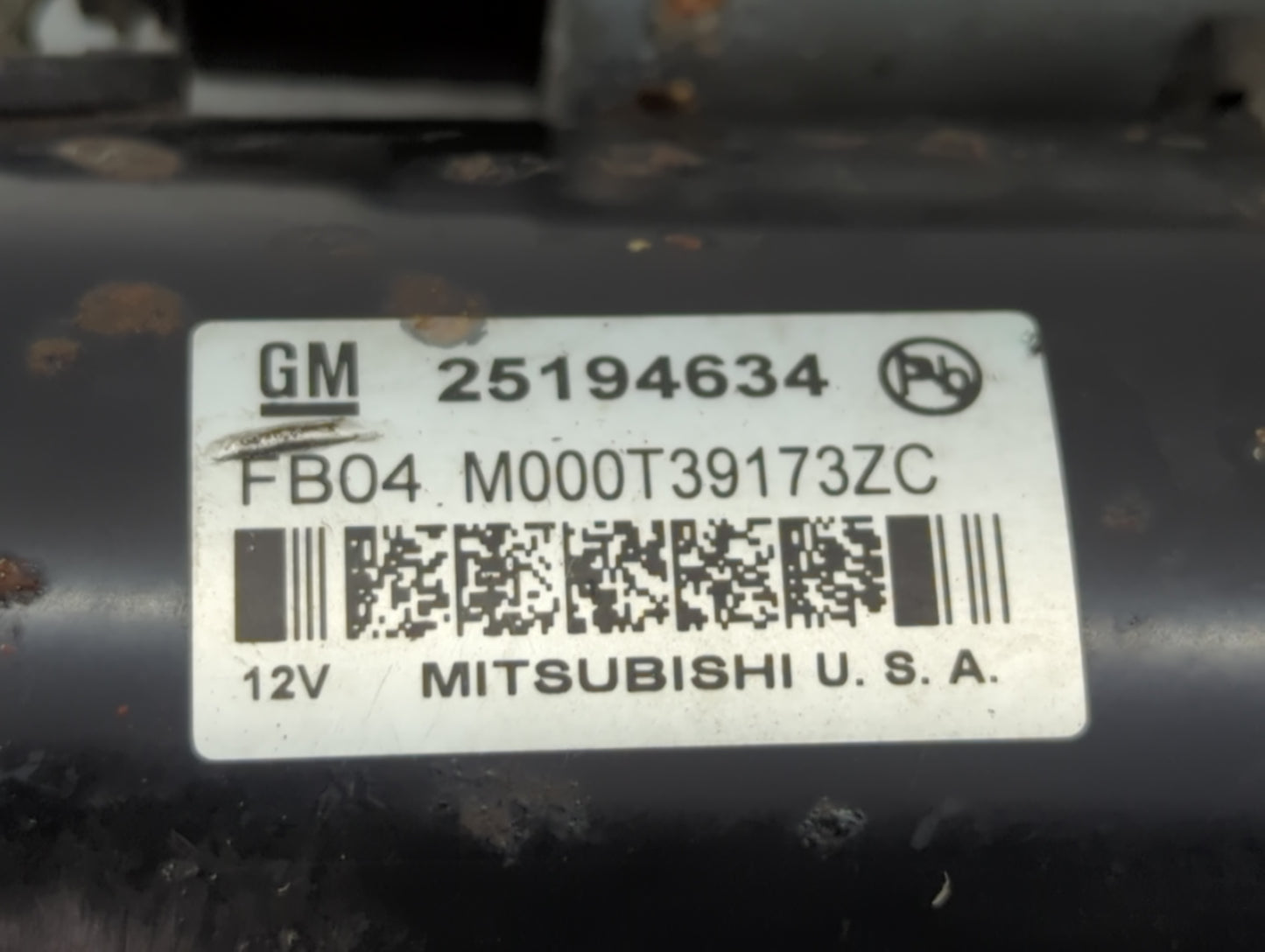 2011-2016 Chevrolet Cruze Car Starter Motor Solenoid OEM P/N:M000T39173ZC 25194634 Fits OEM Used Auto Parts - Oemusedautopar
