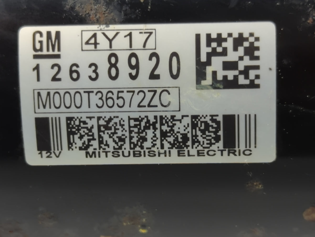 2008-2017 Chevrolet Equinox Car Starter Motor Solenoid OEM P/N:12638920 M000T36572ZC Fits OEM Used Auto Parts - Oemusedautop