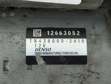 2015-2019 Chevrolet Impala Car Starter Motor Solenoid OEM P/N:TN438000-2410 12663052 Fits Fits 2015 2016 2017 2018 2019 2020 2021 OEM Used Auto Parts