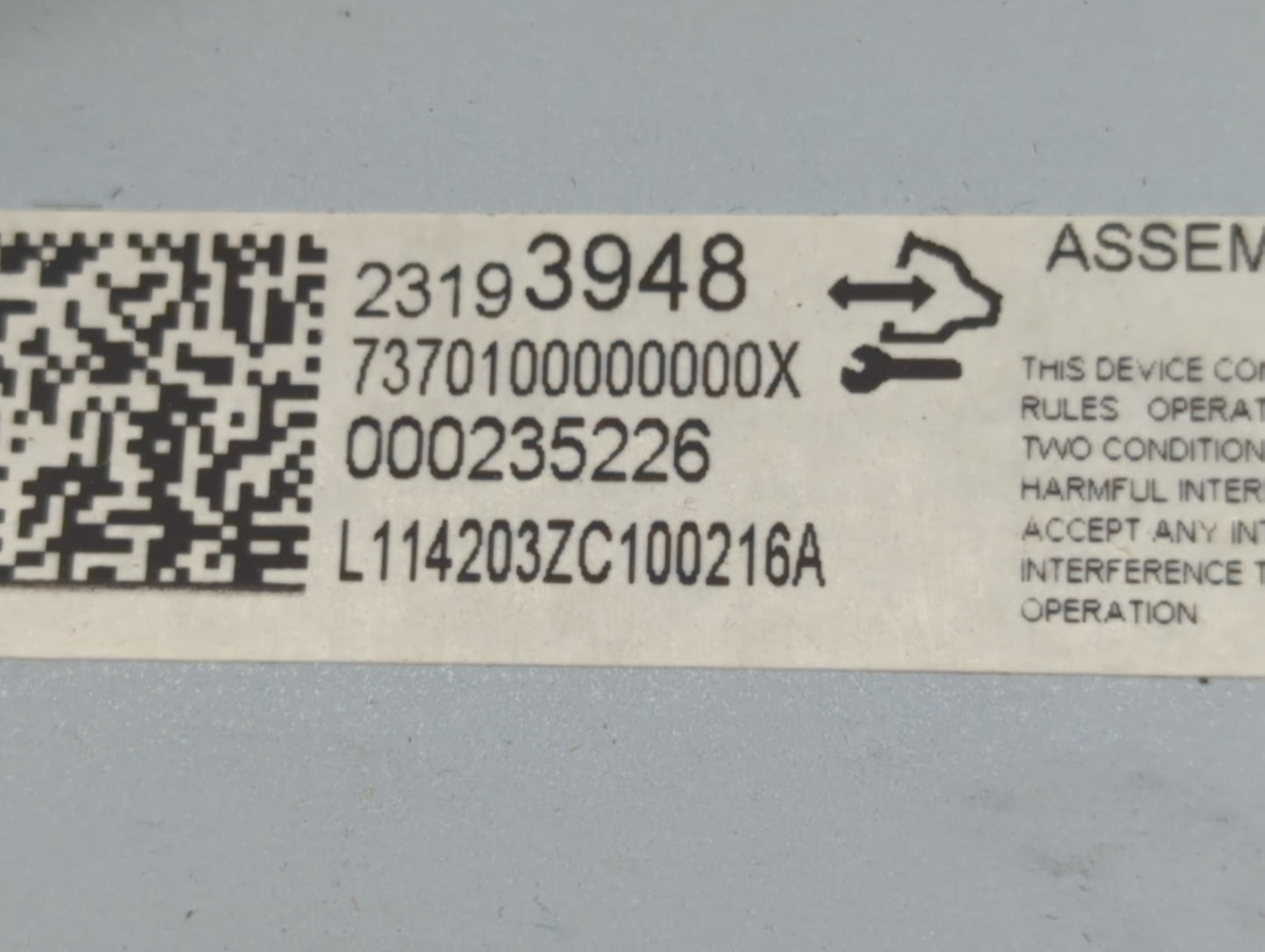 2014-2017 Chevrolet Impala Radio AM FM Cd Player Receiver Replacement P/N:23193948 Fits Fits 2014 2015 2016 2017 OEM Used Au