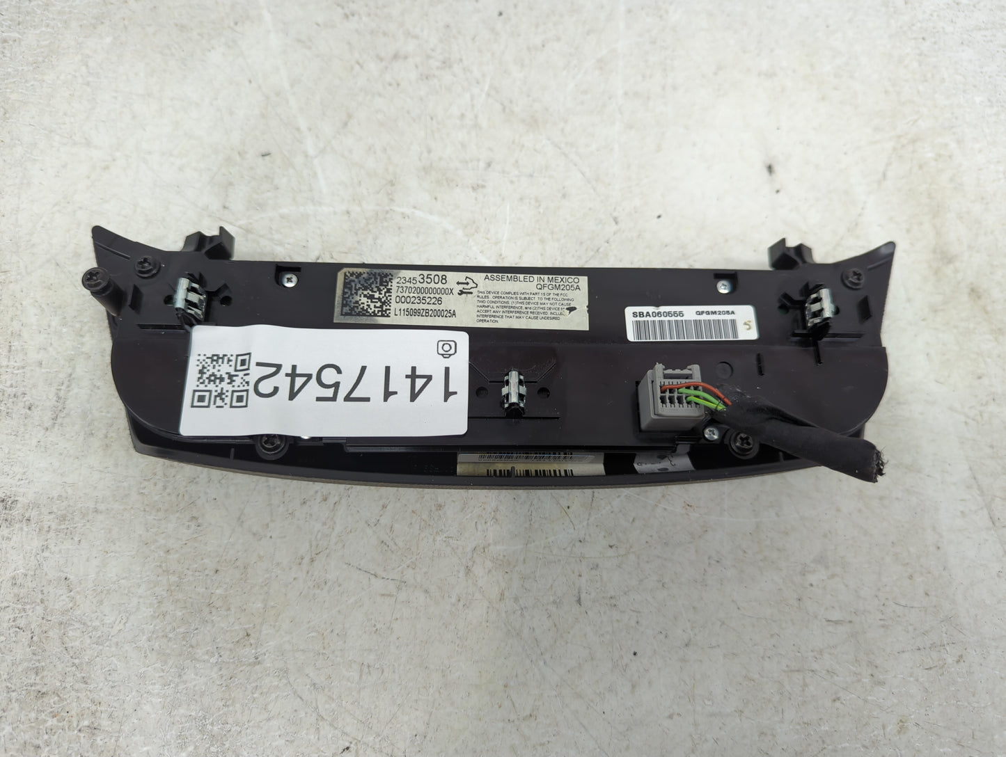 2014-2020 Chevrolet Impala Climate Control Module Temperature AC/Heater Replacement P/N:23453508 Fits OEM Used Auto Parts -