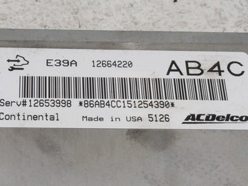 2014-2016 Chevrolet Impala PCM Engine Control Computer ECU ECM PCU OEM P/N:12664220 Fits Fits 2013 2014 2015 2016 OEM Used Auto Parts
