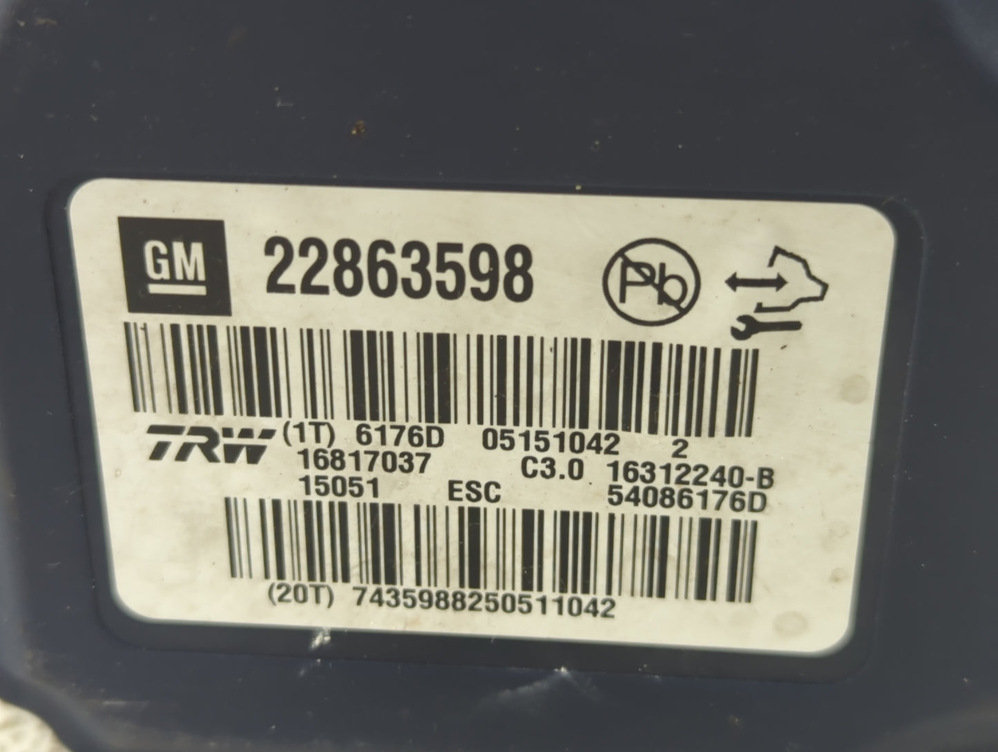 2013-2016 Chevrolet Malibu ABS Pump Control Module Replacement P/N:16312240-B 16817037 Fits Fits 2012 2013 2014 2015 2016 OE