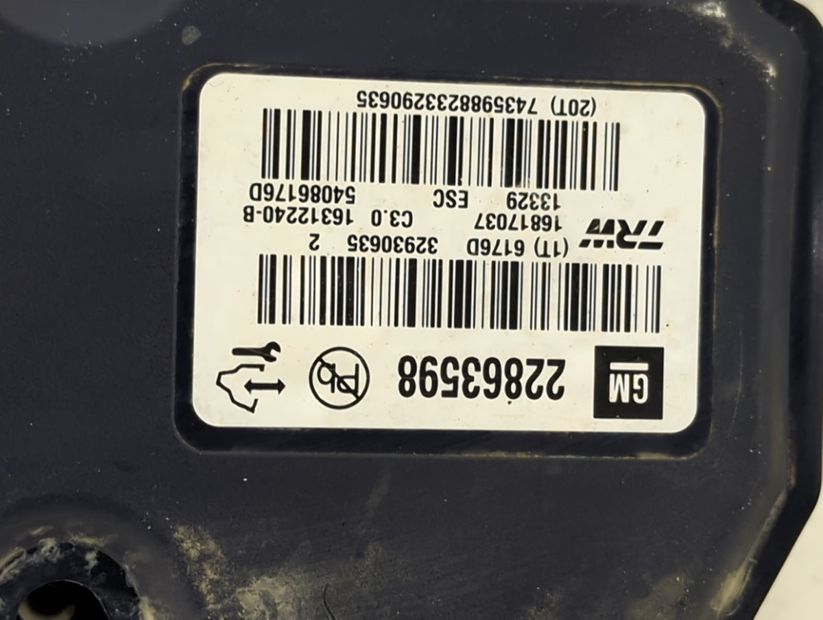 2013-2016 Chevrolet Malibu Anti-Lock Brake ABS Pump Module Actuator OEM P/N:22863598 Fits Fits 2012 2013 2014 2015 2016 OEM