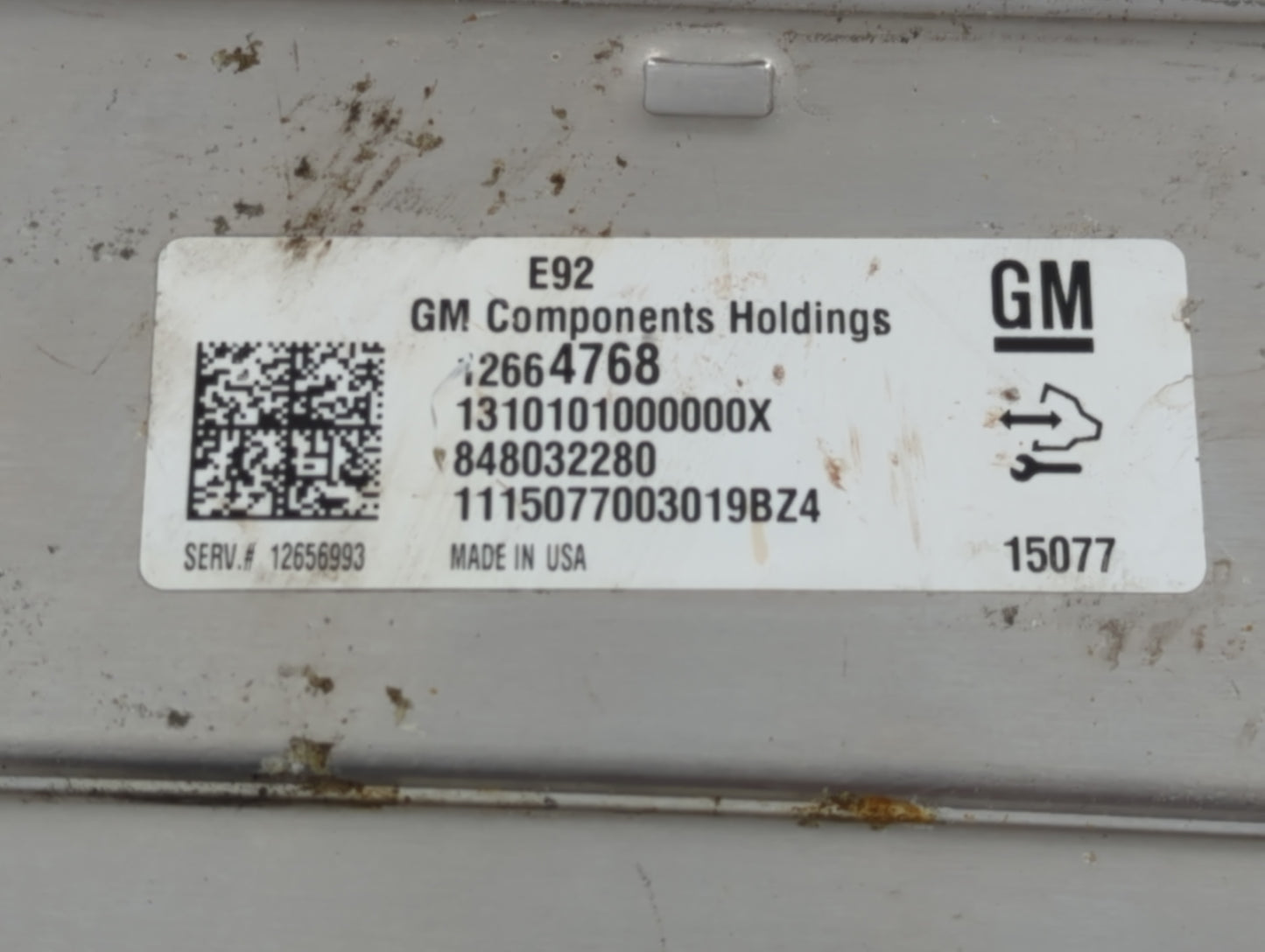 2014-2016 Chevrolet Silverado 1500 PCM Engine Control Computer ECU ECM PCU OEM P/N:12664768 Fits Fits 2014 2015 2016 OEM Use