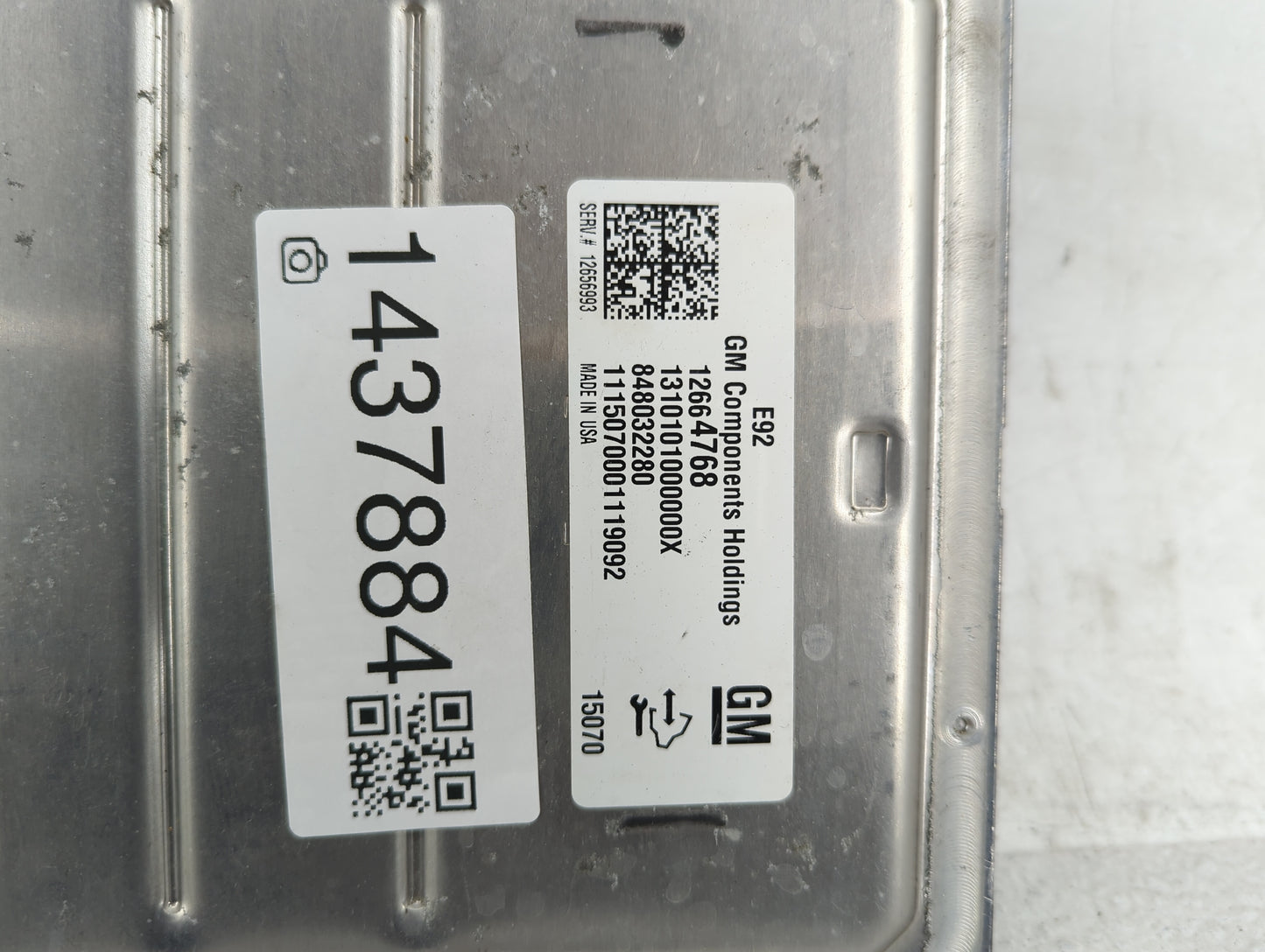 2014-2016 Chevrolet Silverado 1500 PCM Engine Control Computer ECU ECM PCU OEM P/N:12664768 12656993 Fits Fits 2014 2015 201