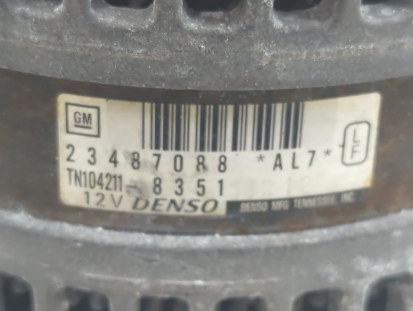 2015 Chevrolet Silverado 2500 Alternator Replacement Generator Charging Assembly Engine OEM P/N:104211-8351 23487088 Fits OE