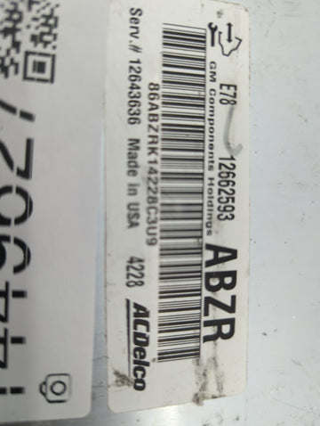 2012-2016 Chevrolet Sonic PCM Engine Control Computer ECU ECM PCU OEM P/N:12662593 Fits Fits 2011 2012 2013 2014 2015 2016 OEM Used Auto Parts