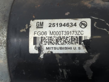 2013-2021 Chevrolet Trax Car Starter Motor Solenoid OEM P/N:M000T39173ZC 25194634 Fits OEM Used Auto Parts
