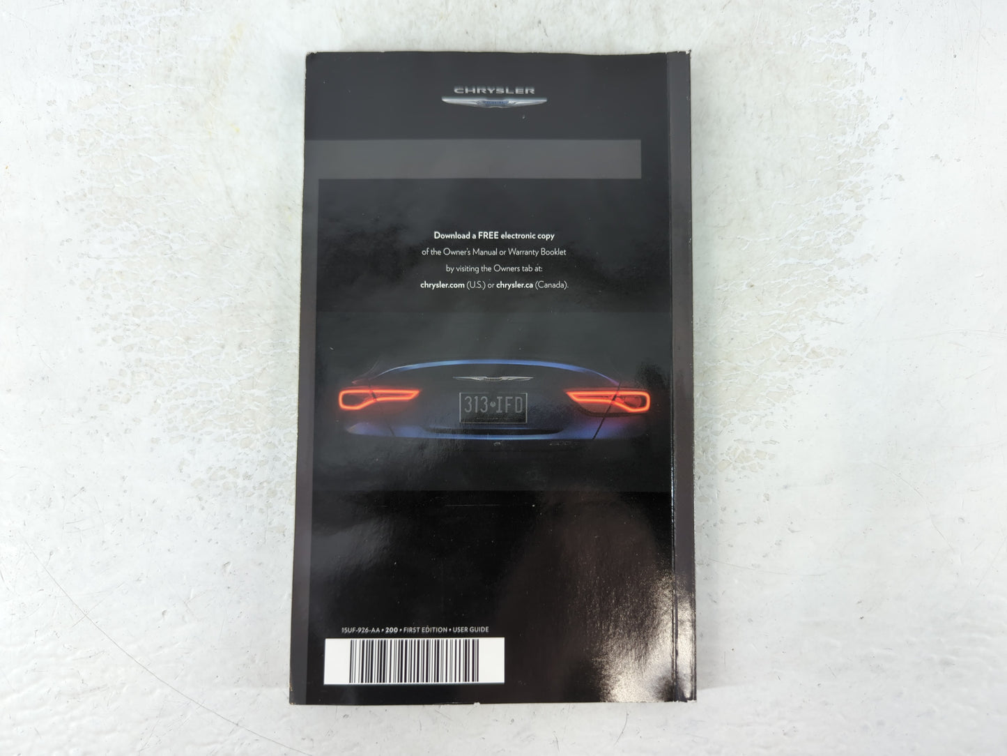 2015 Chrysler 200 Owners Manual Book Guide OEM Used Auto Parts - Oemusedautoparts1.com