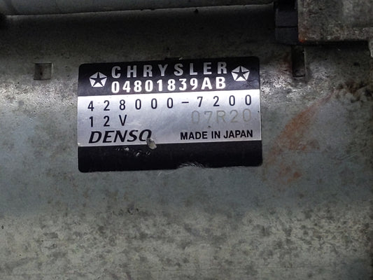 2015-2017 Chrysler 200 Car Starter Motor Solenoid OEM P/N:04801839AB 428000-7200 Fits OEM Used Auto Parts