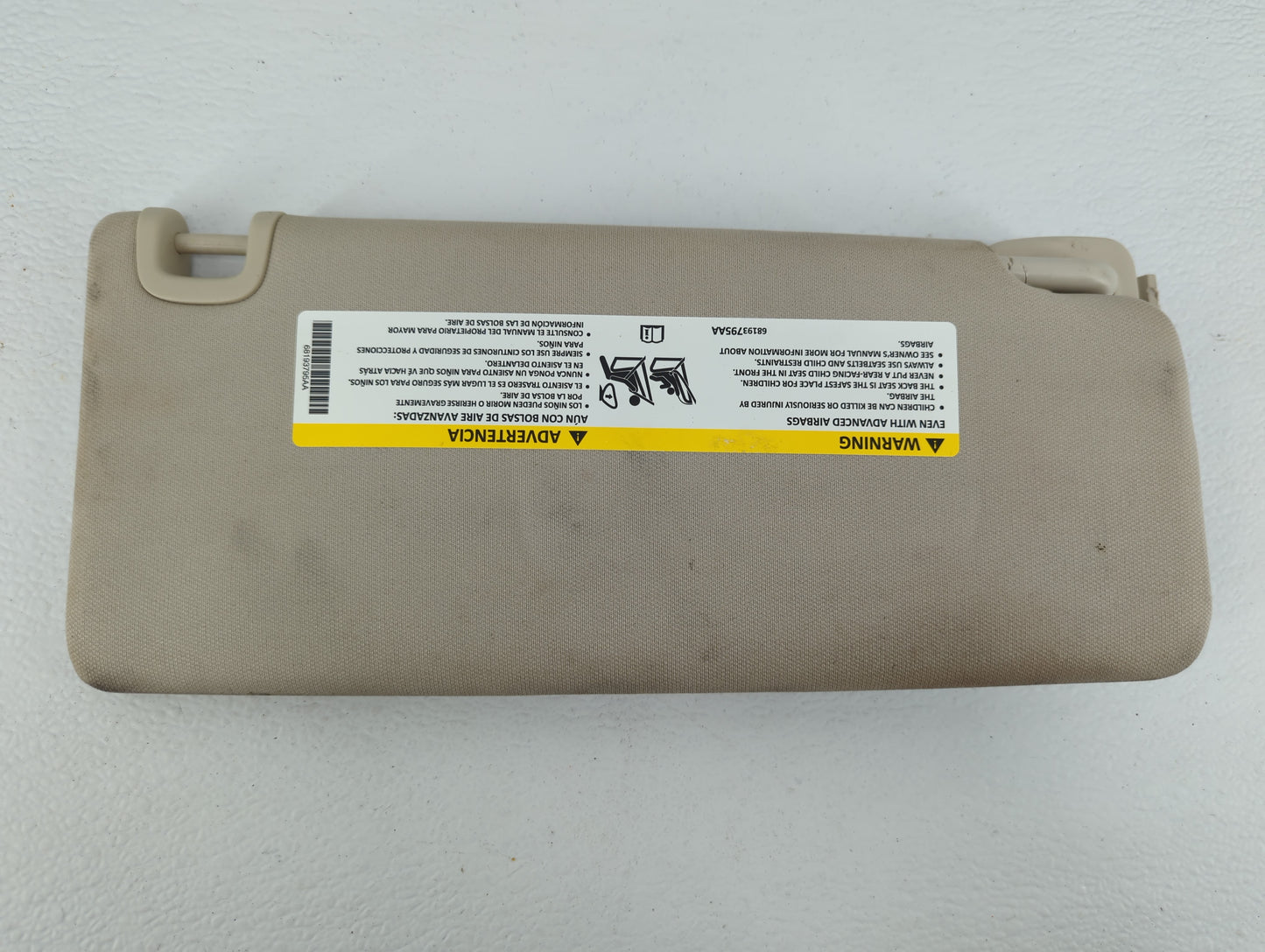 2015 Chrysler 200 Sun Visor Shade Replacement Driver Left Mirror Fits OEM Used Auto Parts - Oemusedautoparts1.com