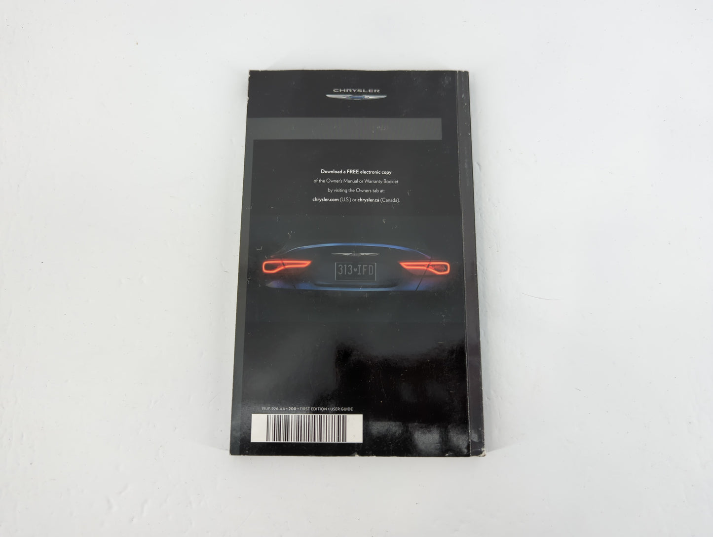 2015 Chrysler 200 Owners Manual Book Guide P/N:15UF-926-AA OEM Used Auto Parts - Oemusedautoparts1.com