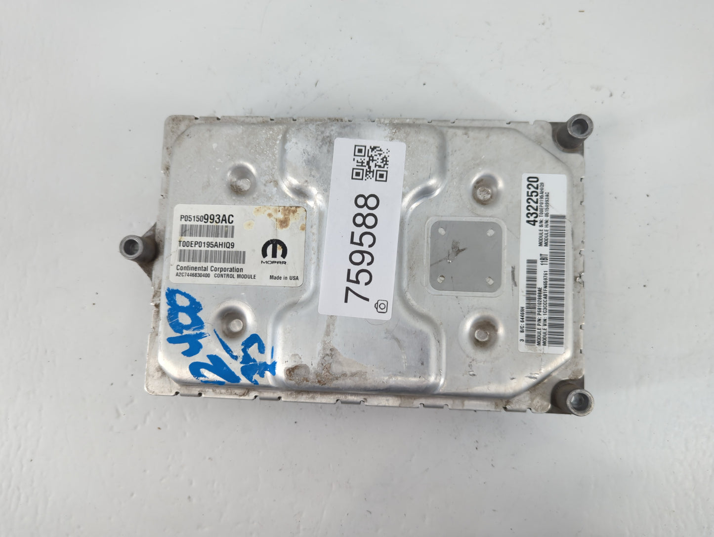 2015 Chrysler 200 PCM Engine Control Computer ECU ECM PCU OEM P/N:P68102888AE 4322520, P05150993AC Fits OEM Used Auto Parts