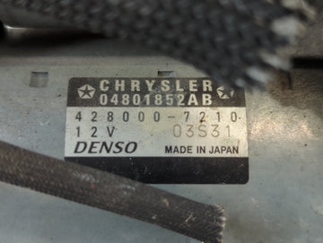 2011-2016 Chrysler 300 Car Starter Motor Solenoid OEM P/N:04801852AB 428000-7210 Fits Fits 2011 2012 2013 2014 2015 2016 OEM Used Auto Parts