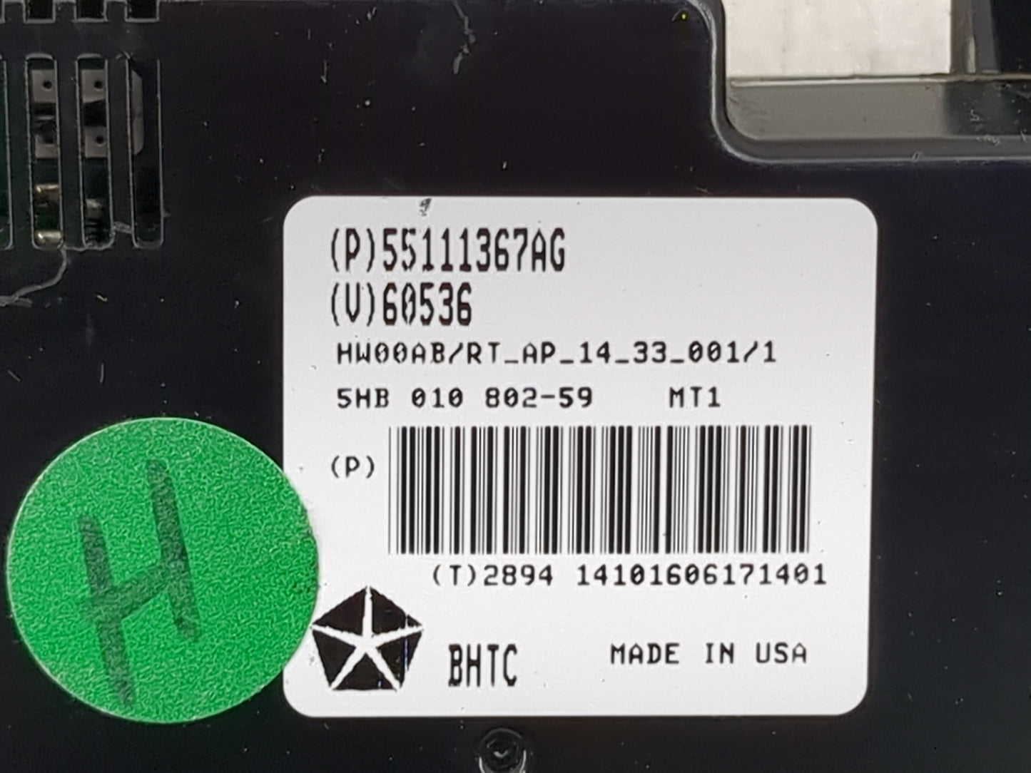 2015 Chrysler Town and Country Climate Control Module Temperature AC/Heater Replacement P/N:55111367AG 5HB010802-59 Fits OEM