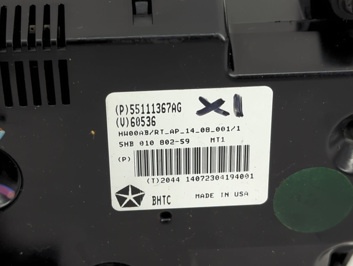 2011-2016 Chrysler Town & Country Climate Control Module Temperature AC/Heater Replacement P/N:55111367AG Fits OEM Used Auto