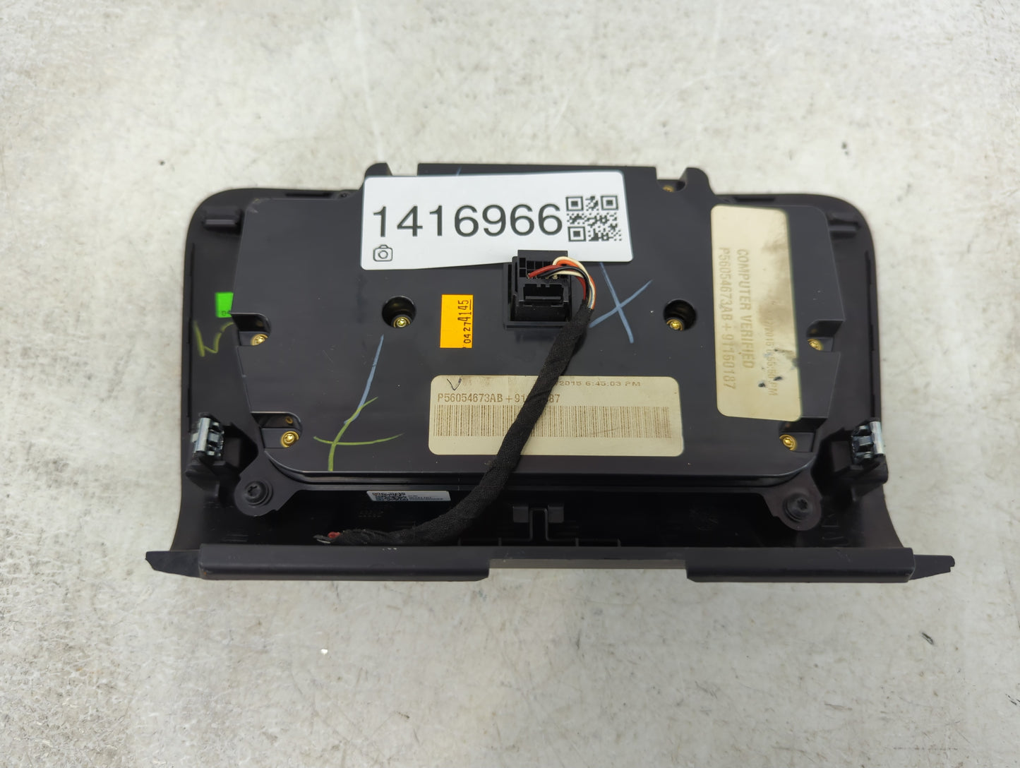 2015-2016 Dodge Charger Climate Control Module Temperature AC/Heater Replacement P/N:P56054673AB Fits Fits 2015 2016 OEM Use